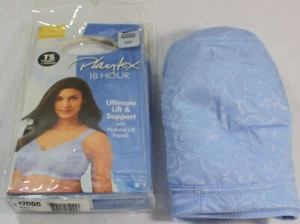 NEW PLAYTEX 18 Hour wirefree BRA ultimate lift and support 4745 ZEN BLUE 42DDD - Picture 1 of 5