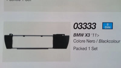 PHONOCAR 03/333 BMW X3 dal 2011  adattatore vano autoradio iso nero - Immagine 1 di 3