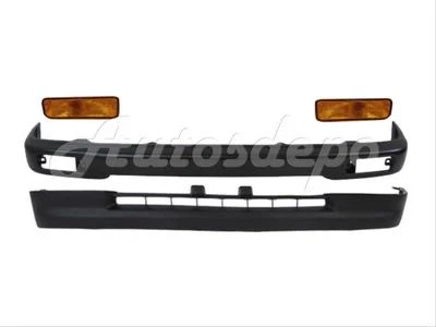 PARA TOYOTA 1995-1997 TACOMA 2WD PARA-CHOQUE DIANTEIRO DE AÇO LUZ DE SINALIZAÇÃO VALANCE PRETA 4P - Imagem 1 de 4