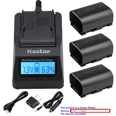 Cargador rápido de batería LCD Kastar para BN-VG107 BN-VG107U y JVC Everio GZ-MS250U Foto 1 de 4
