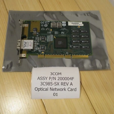 3COM 3C985-SX PCI Etherlink Gigabit Ethernet Optical Network Card (01) - Image 1 of 4