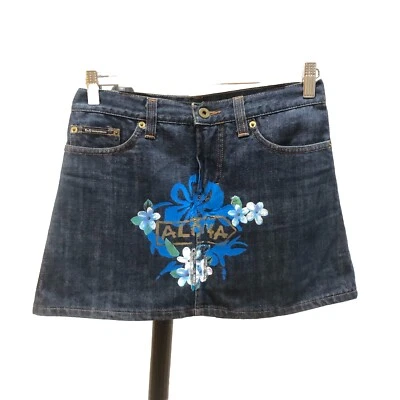 D&G Dolce & Gabbana Vintage Italia Mini Skirt Y2K Size 26 - Image 1 of 4