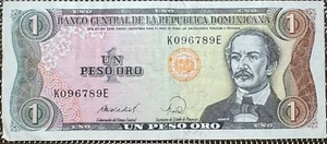 MAGNIFIQUE BILLET DE 1 PESO ORO RÉPUBLIQUE DOMINICAINE (BILL 183) - Picture 1 of 2