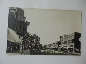 Foto postal real Fremont Nebraska Main Street c.1912 RPPC antigua original en muy buena condición - Imagen 1 de 4
