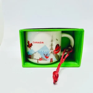 Starbucks CANADA Coffee Mug Christmas Ornament You are here Collection 2 Oz - Picture 1 of 2
