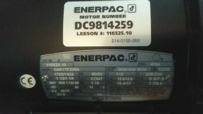 Leeson / Enerpac DC9814259 Electric Motor 116525.10 1.5 HP 1750 Rpm  NEW! - Image 1 of 4