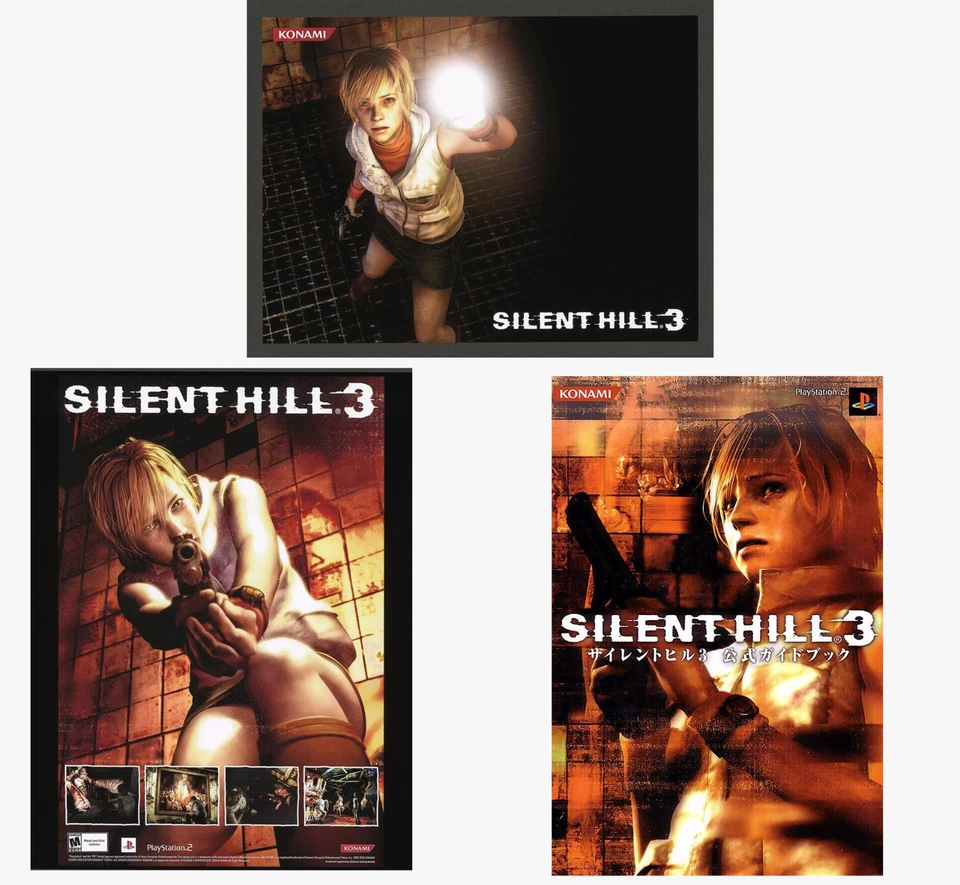 Silent Hill 3 Playstation 2 XBOX PÓSTER PAQUETE DE 3 12x18 impresión artística de alta calidad PS2 Foto 1 de 4