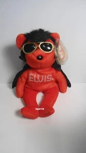 Ty Beanie Baby Exclusivo Rojo Elvis MWMT's Shake Sonattle Roll - Imagen 1 de 1