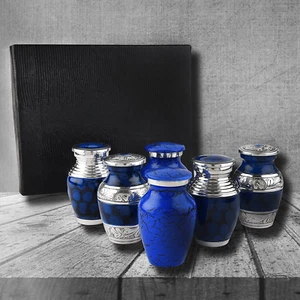 Small Cremation Urns for Human Ashes | Set of 6-3 Cubic Inches | Mini Keepsake B - Picture 1 of 10