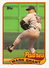Mark Grant 1989 Topps Base Baseball card #178 San Diego Padres