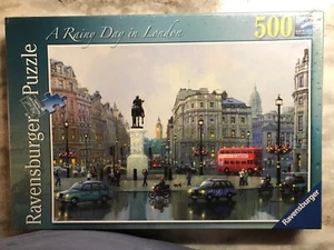 Ravensburger 500 Piece Jigsaw Puzzle A Rainy Day In London 2014 Complete UK  - Picture 1 of 2