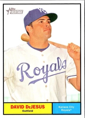 2010 Topps Heritage David DeJesus #143 Kansas City Royals Baseball Card - Image 1 of 2