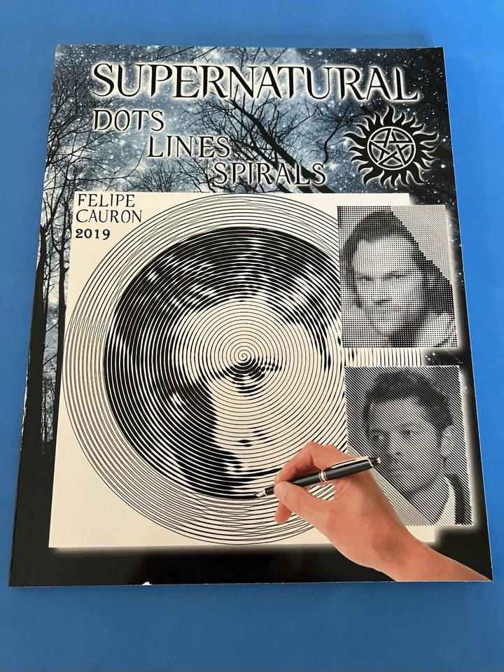 Libro para colorear Sobrenatural: líneas de puntos espirales para adultos Foto 1 de 2