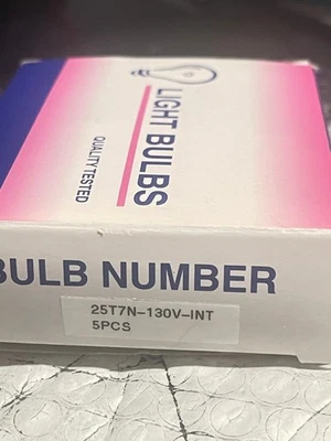 5 Bulbs 25T7N Tubular Appliance Bulb T7 Intermediate E17 Base 25W 130V(K12) - Image 1 of 4