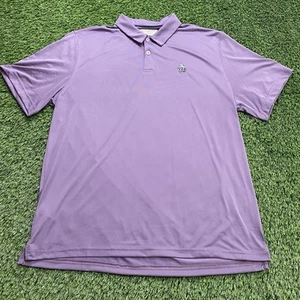Camisa polo lisa con cuello de pingüino informal abotonada púrpura para hombre talla 2XL - Imagen 1 de 13