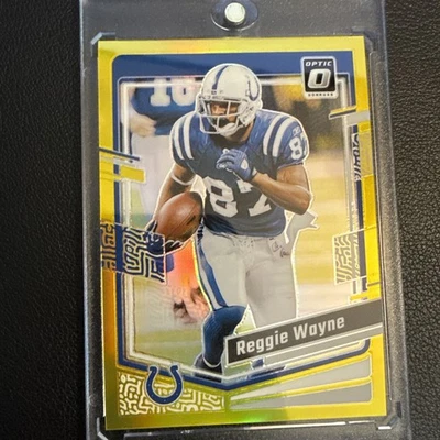 2023 Optic Prizm Reggie Wayne No. 80 Gold 4/10 - Image 1 of 2