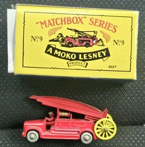 Vintage 1988 Matchbox Series A Moko Lesney No. 9 Dennis Fire Engine NIP NOS MINT - Picture 1 of 14