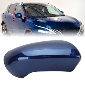 Right Side Door Mirror Cover House Cap For Nissan Dualis J10 2007-2014 Dark Blue - Picture 1 of 15