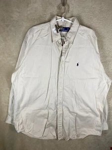 Polo Ralph Lauren Casual Formal Shirts Top Size XL Mens Beige Long Sleeve - Picture 1 of 10