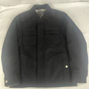 Vintage Pendleton Black Wool Zip Up Bomber Jacket Men’s Size Medium - Picture 1 of 14