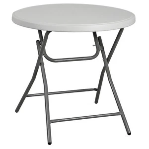 Tavolo pieghevole 32" altezza rotonda granito plastica bianca cocktail party bianco" bianco - Foto 1 di 23