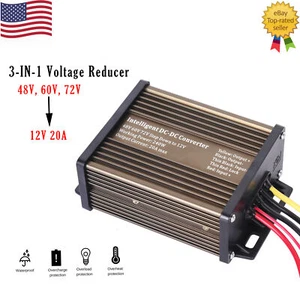 Pro Chaser DC-DC 48V 60V 72V Converter Regulator Step-Down to 12V 240W 20A - Picture 1 of 4