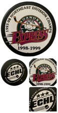 1998-1999 10th ANNIV NORTHEAST DIVISION CHAMPS ROANOKE EXPRESS ECHL GAME PUCK