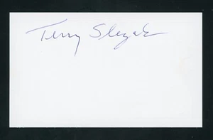 Terry Slezak NASA Photographer, 1st to touch Moon Dust Signed 3x5 Card E28020 - Picture 1 of 1