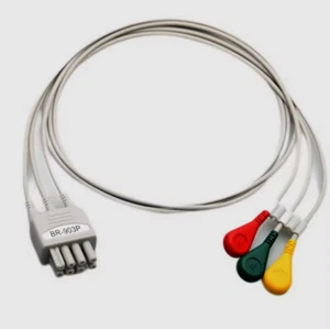 Snap IEC Nihon kohden BSM-2301K ECG Cable 3Leadwires  type Compatible - Picture 1 of 1