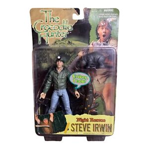 Steve Irwin Night Rescue Action Figure n2 toys animal planet 2000 MOC wombat NEW