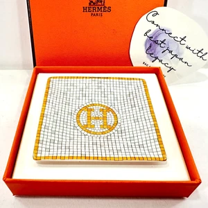 Hermes Paris Mosaique au 24 Oro MINI Bandeja Placa Cuadrada 7 cm con CAJA COMO NUEVO - Imagen 1 de 8
