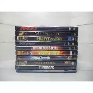 DVD Movies 10 Action War Crime Rated R Argo 21 Bridges Munich Hurt Locker Sniper - Picture 1 of 6
