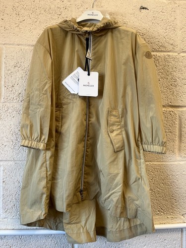 Giacca antipioggia Moncler Enfant bambino stampa logo cintura vita taglia 4 anni