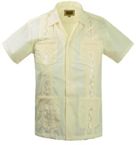 Guayabera Kids Junior Beach Wedding Baptism Casual Dress Shirt (Cream,10) - Picture 1 of 1