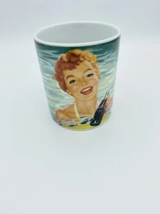 Coca Cola Tasse Porzellan Kaffeebecher- Vintage Muster Mug Coffee - Picture 1 of 2