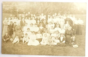Family Reunion Real Photo Postcard they really had a lot of people - Picture 1 of 3