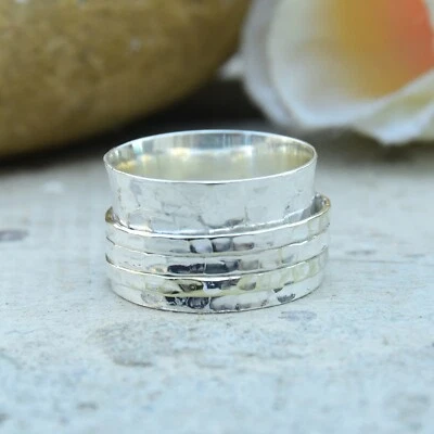 Spinner Ring 925 Sterling Silver Handmade Engagement Ring Jewelry EM- 487 - Image 1 of 4