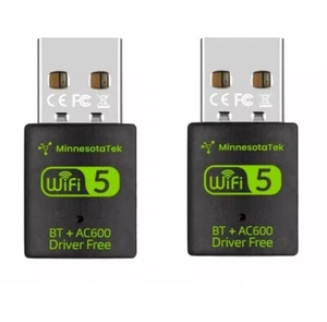 2x USB WiFi Bluetooth Adapter 600Mbps 2,4G / 5Ghz Dwuzakresowa karta bezprzewodowa - Zdjęcie 1 z 2