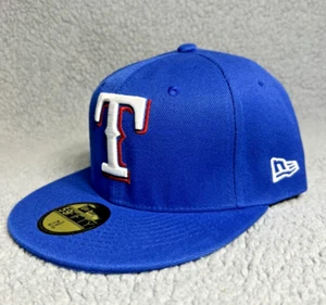 Texas Rangers Fitted Hat 7 1/4 New Era Royal Blue Cap Patch 59Fifty Arlington TX - Picture 1 of 14