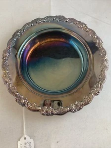 ONEIDA 1987 GEORGIAN SCROLL SILVERPLATE Made In America Wine Coaster - Picture 1 of 12