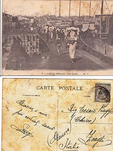 DAKAR(SENEGAL)-Les Quais-Viaggiata Piroscafo Postale Italiano - Picture 1 of 1