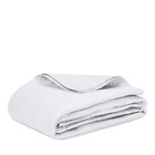 $725 Matouk Netto Talita Queen Coverlet Blanket Quilted Chevron Geometric White
