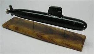 SSK Scorpene Attack Submarine Mahogany Wood Model Large New - Picture 1 of 1