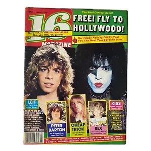 16 Magazine February 1980 Leif Garrett, Paul Stanley w Poster No Label - Picture 1 of 6