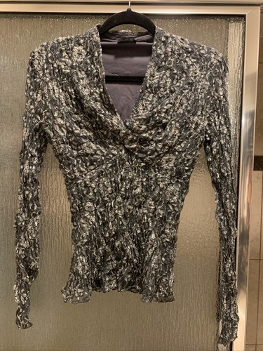 Camicetta donna Kay Celine foderata in pizzo grigio taglia S