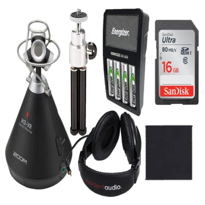 Zoom H3-VR Handy Recorder,Headphones,Mic Stand,16 GB SD,Rechargeable Batteries - Image 1 of 3