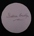 Sabrina Franklin Hand Signed Autograph on thin card 