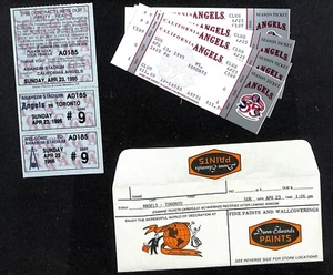 California Angels Tickets 4 Unused 4/23/95 Strike - Game Not Played  - Picture 1 of 2