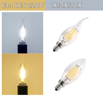 E14 Led Filament Bulb Candle Light Retro Vintage Lamp 360 Degree Beam Angle 220v - Image 1 of 4