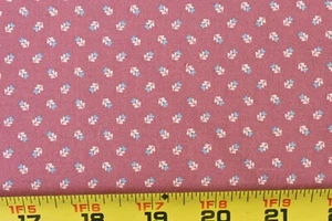 25" Long, Vintage, Pink & Blue Calico on Mauve Quilt Cotton, Springs, P5144 - Picture 1 of 5